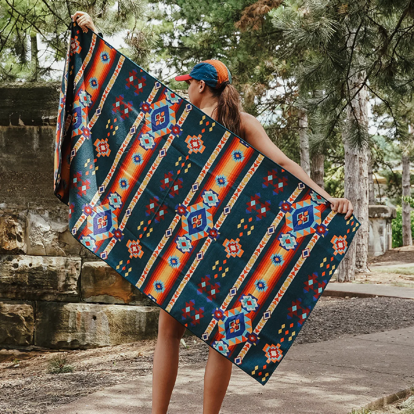 Aztec Artisans & Chocolate Currency Car Seat Cover Towel - Image 3